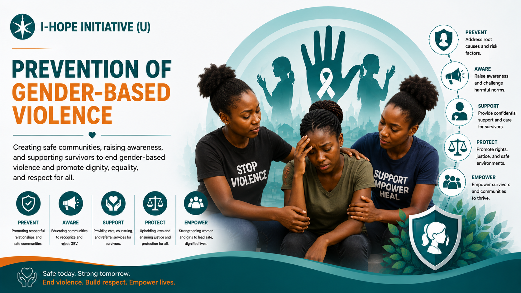 Gender-Based Violence Prevention — I-HOPE focus area flyer