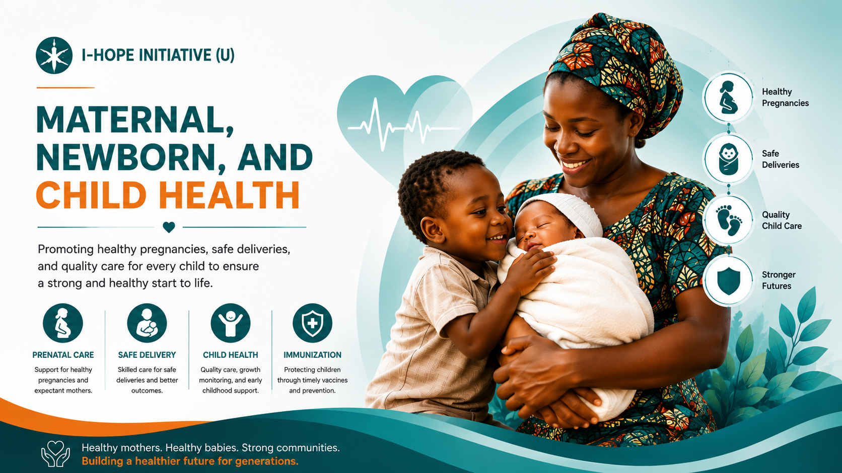 Maternal, Newborn & Child Health — I-HOPE focus area flyer